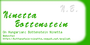 ninetta bottenstein business card